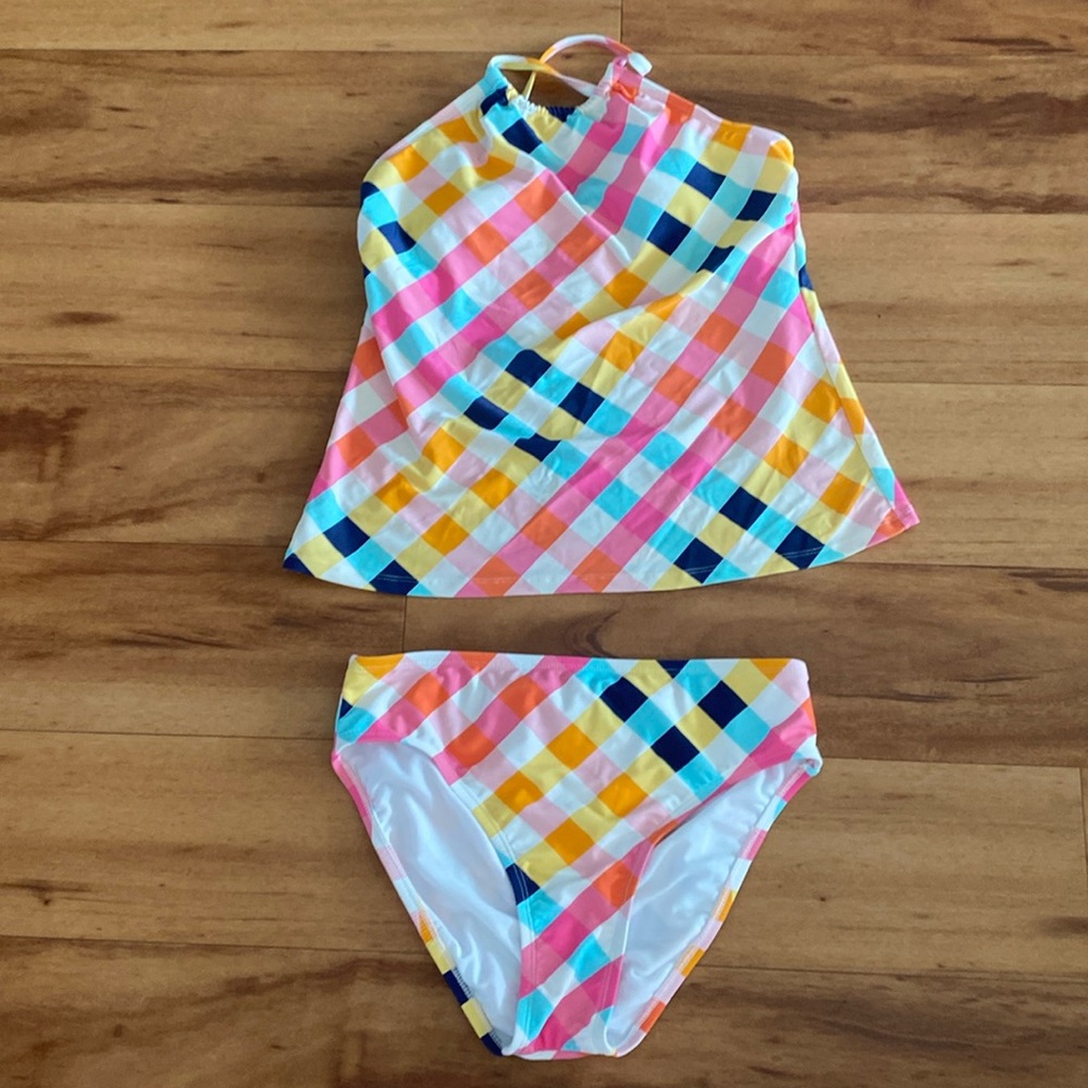 Crown and Ivy tankini swimsuit, size medium